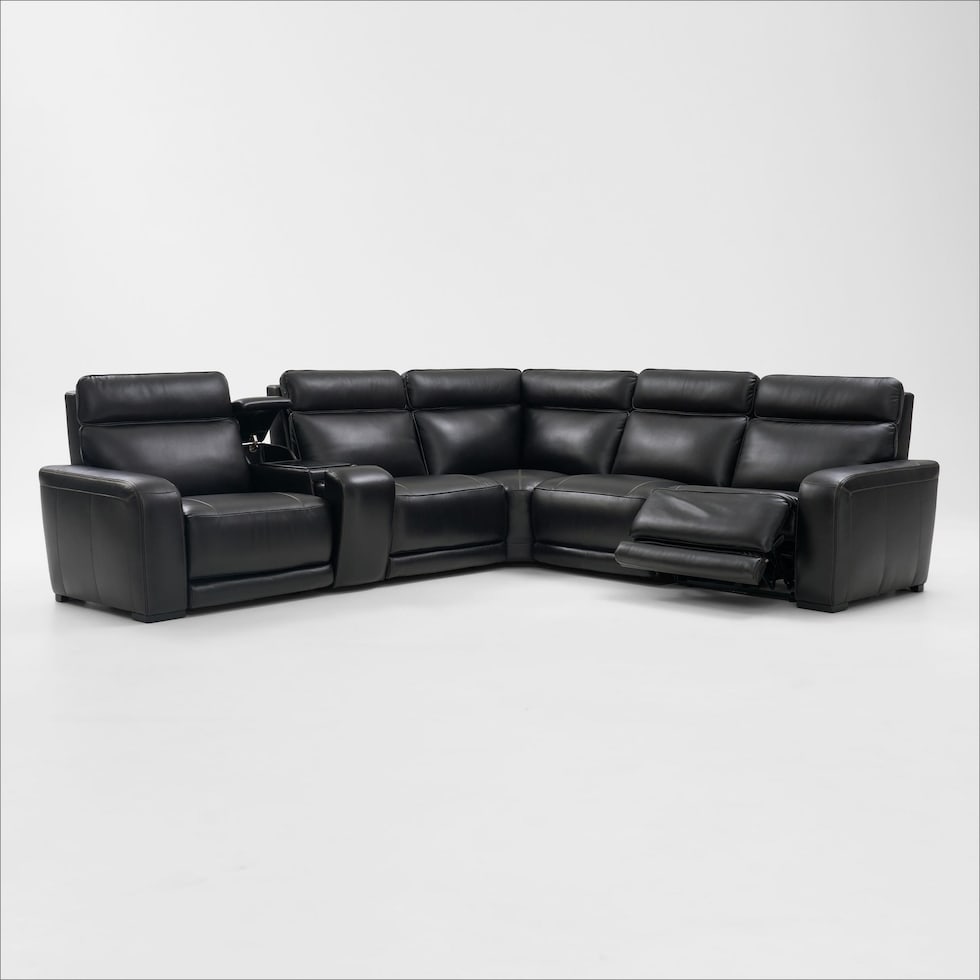 summit black sectional   