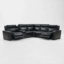 summit black sectional   