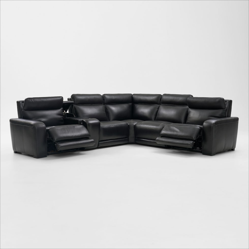 summit black sectional   