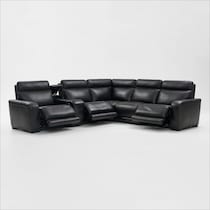 summit black sectional   