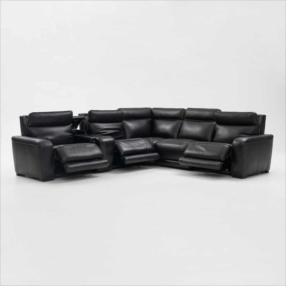 summit black sectional   