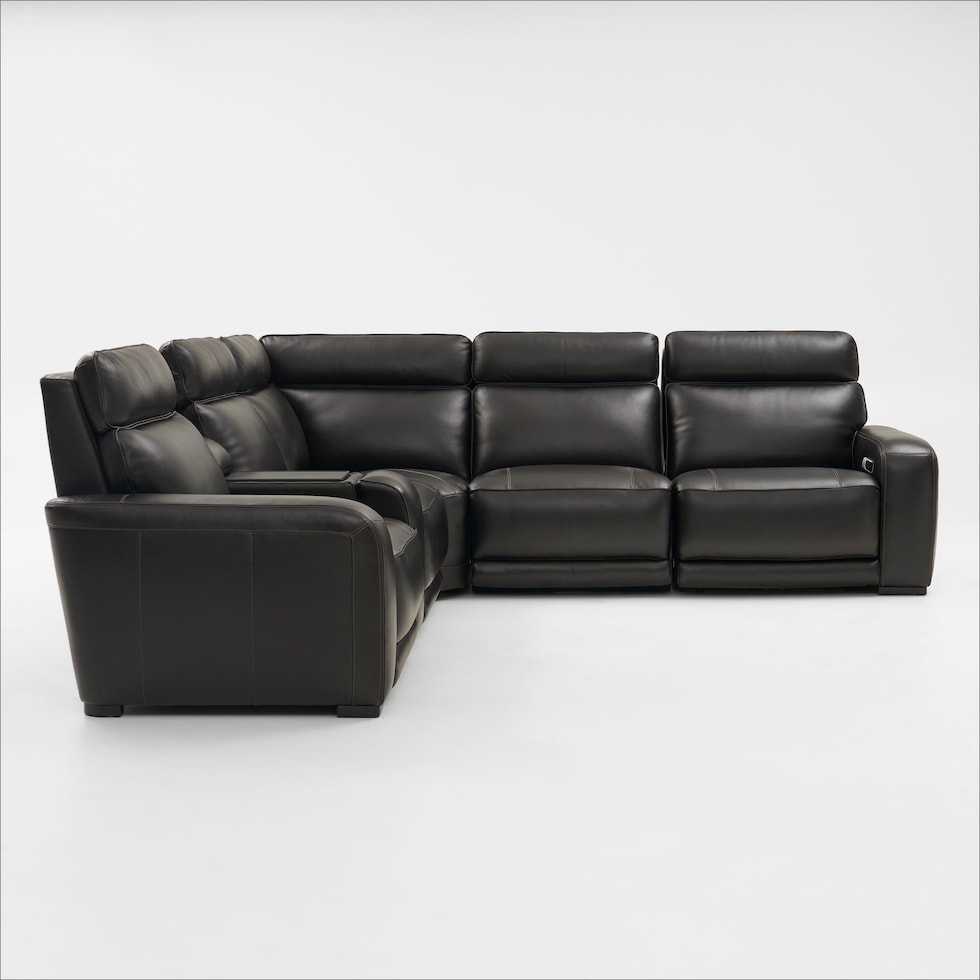 summit black sectional   