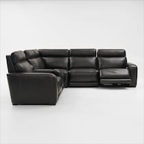 summit black sectional   