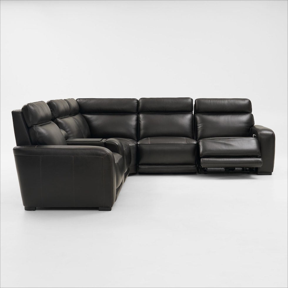 summit black sectional   
