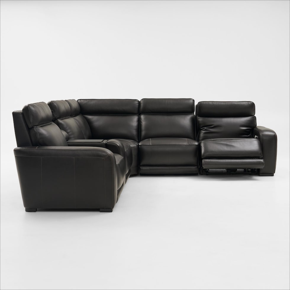 summit black sectional   