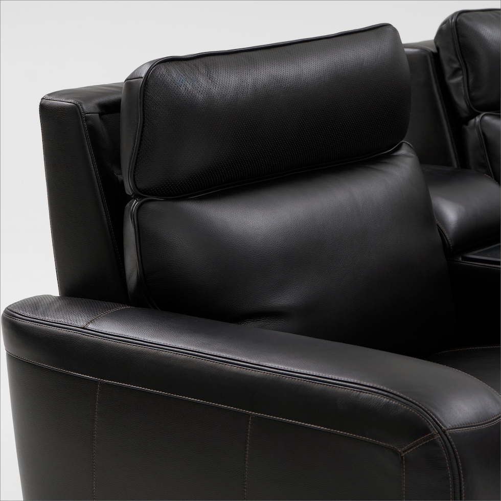 summit black sectional   