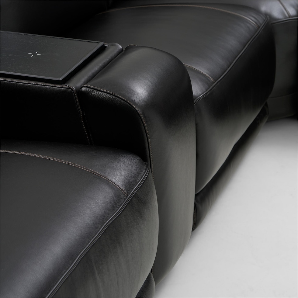 summit black sectional   