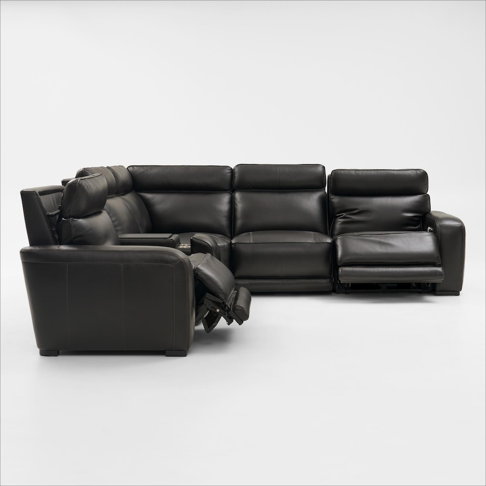 summit black sectional   