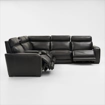 summit black sectional   