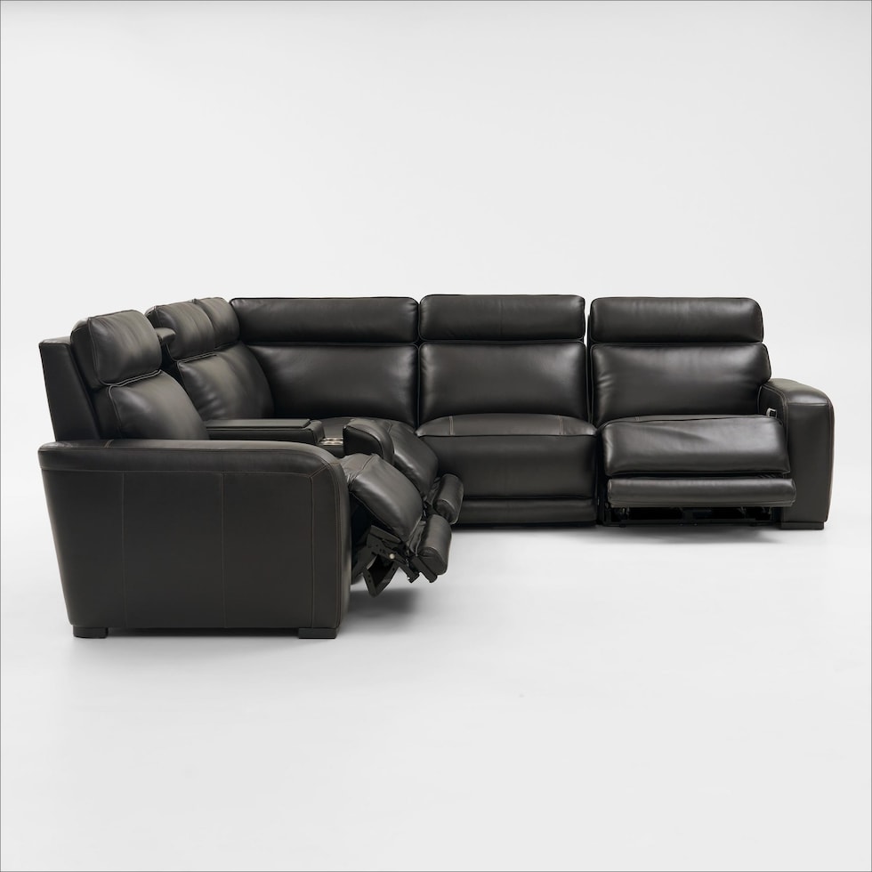 summit black sectional   