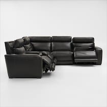 summit black sectional   