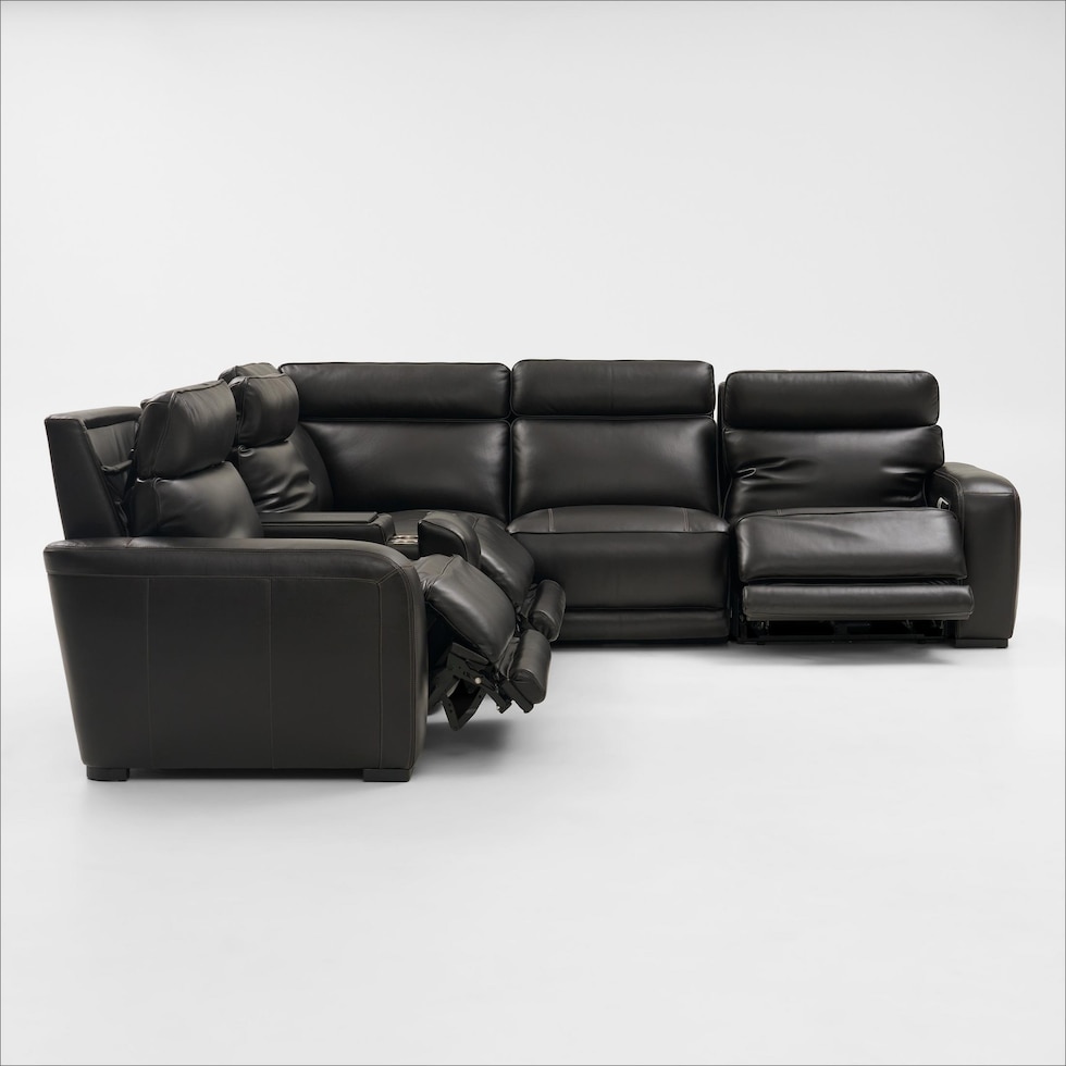 summit black sectional   