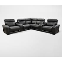 summit black sectional   