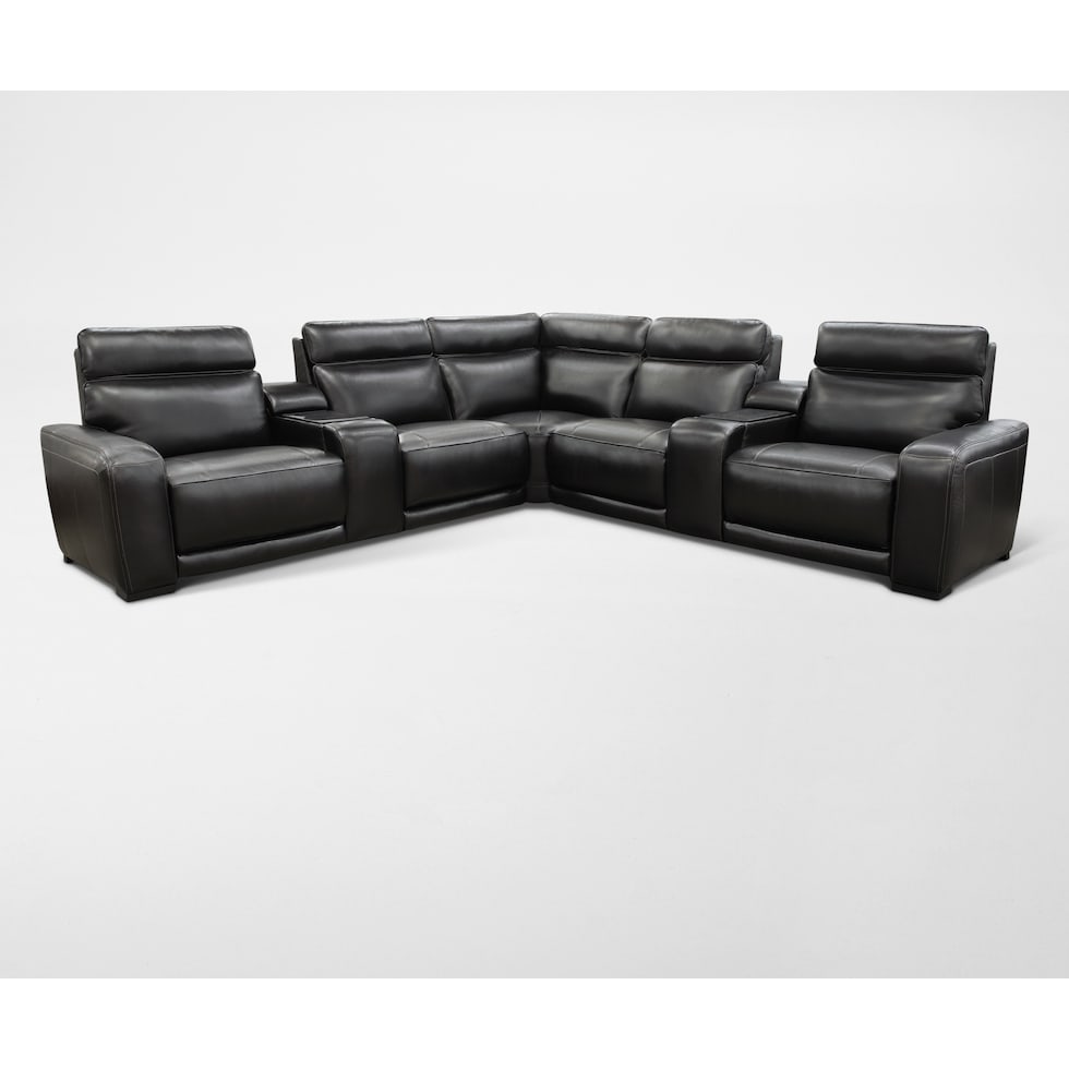 summit black sectional   