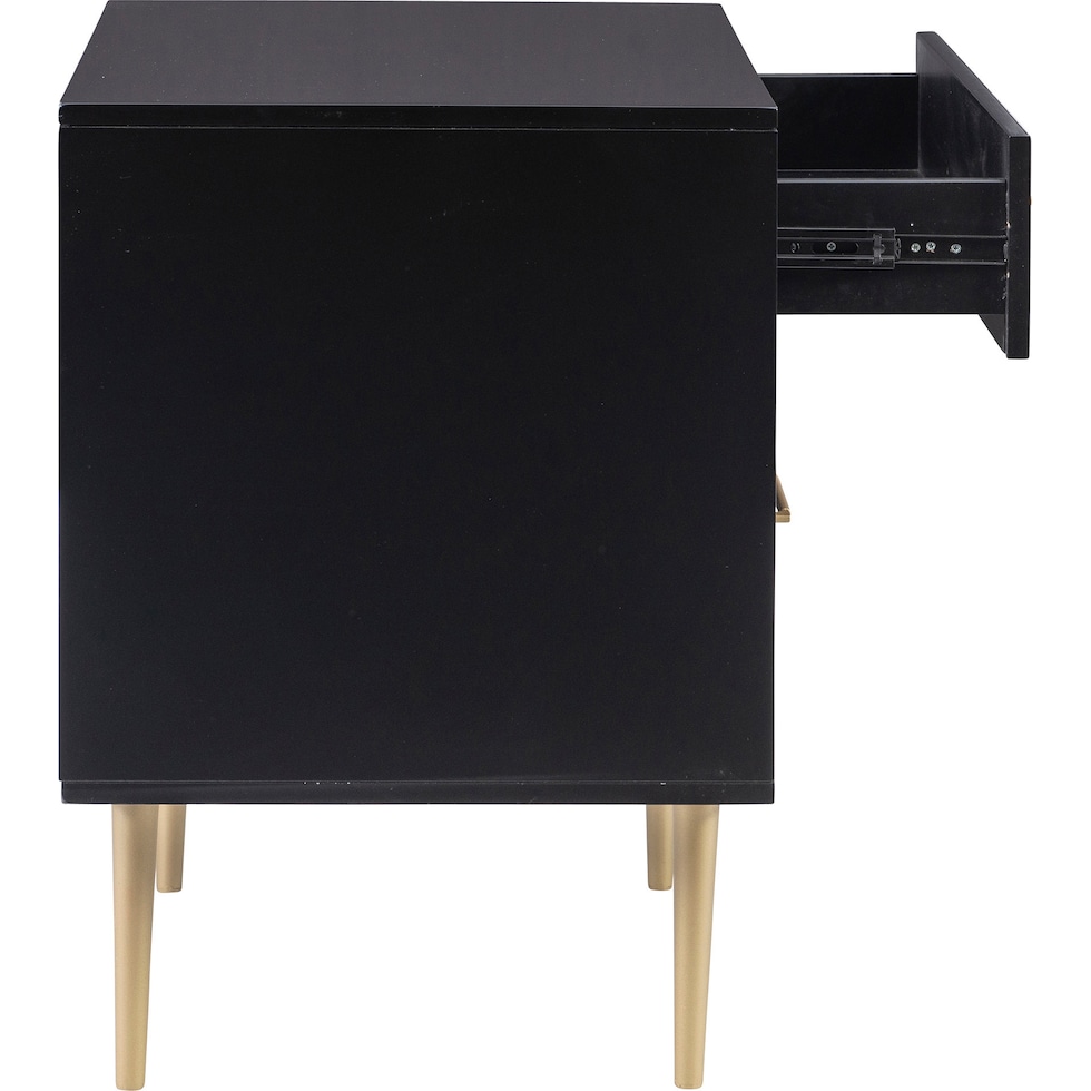 sumo black nightstand   