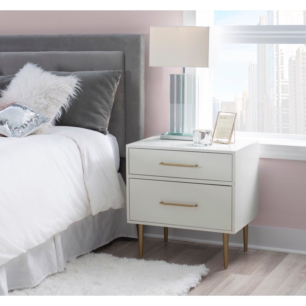 sumo white nightstand   