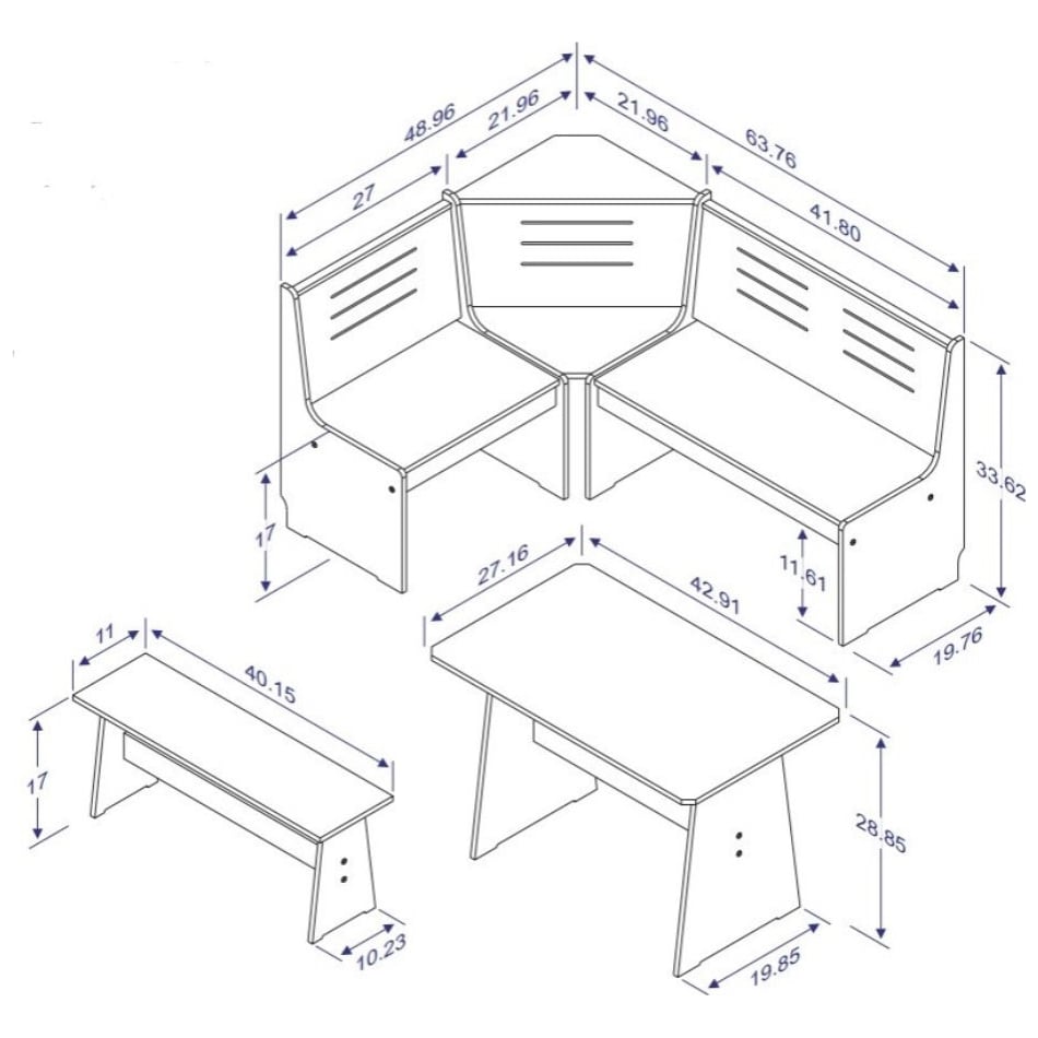 Sunday Dining Table, Banquette and Bench Value City Furniture