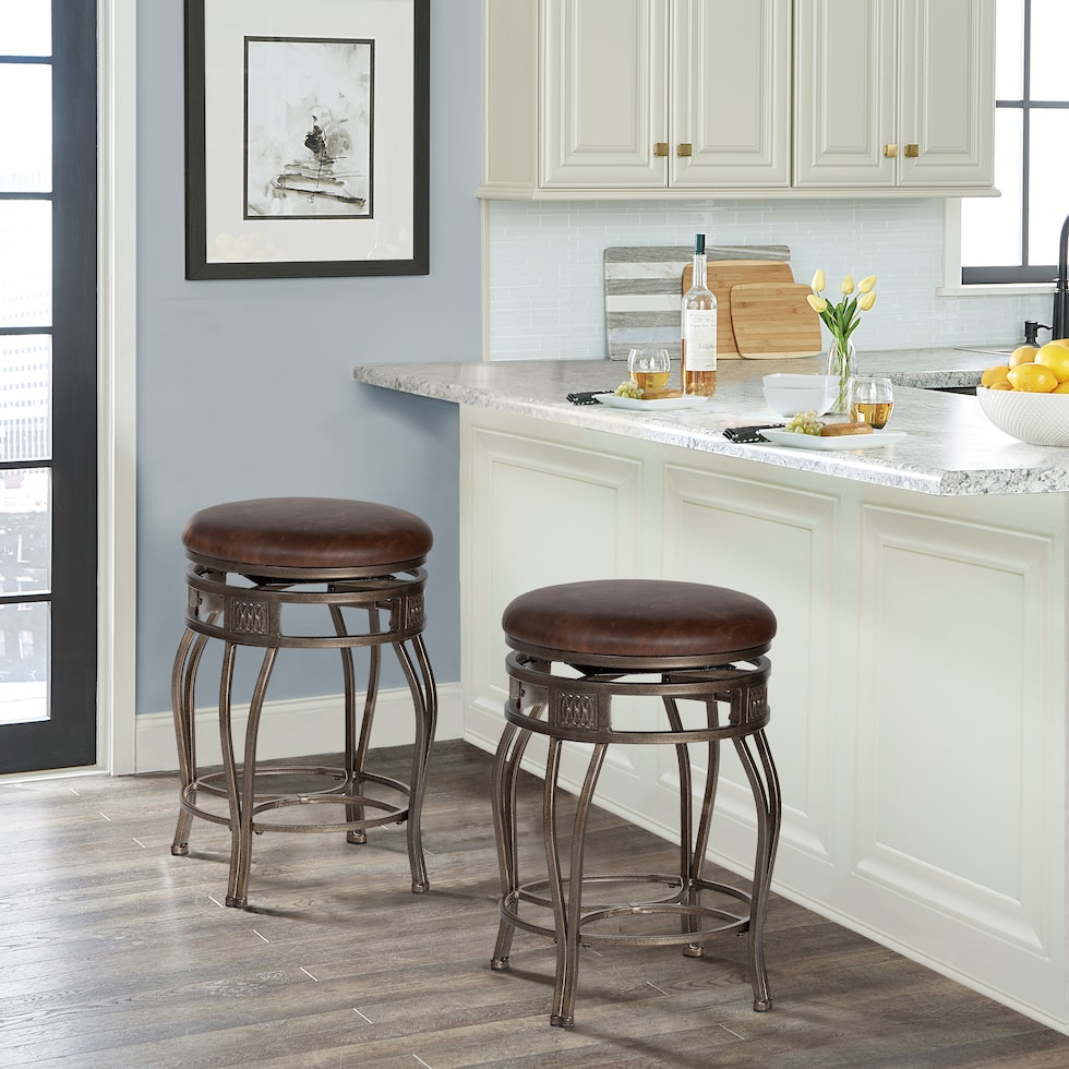 susan dark brown counter height stool   