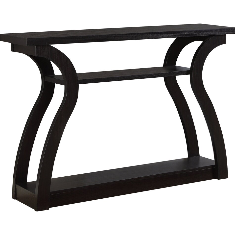 susie dark brown console table   