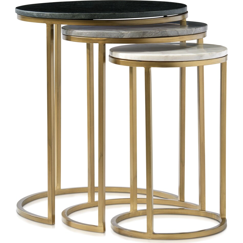 sutton black and gold nesting tables   