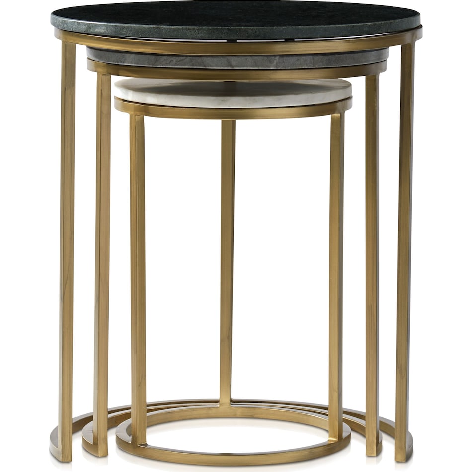 sutton black and gold nesting tables   