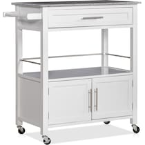 swanson white kitchen cart   