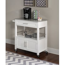 swanson white kitchen cart   