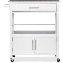 swanson white kitchen cart   