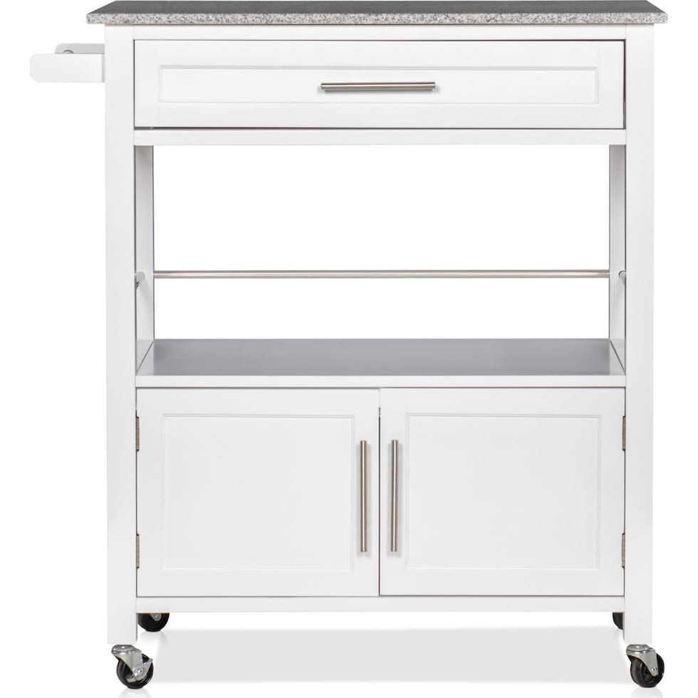 swanson white kitchen cart   