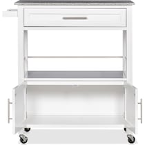 swanson white kitchen cart   