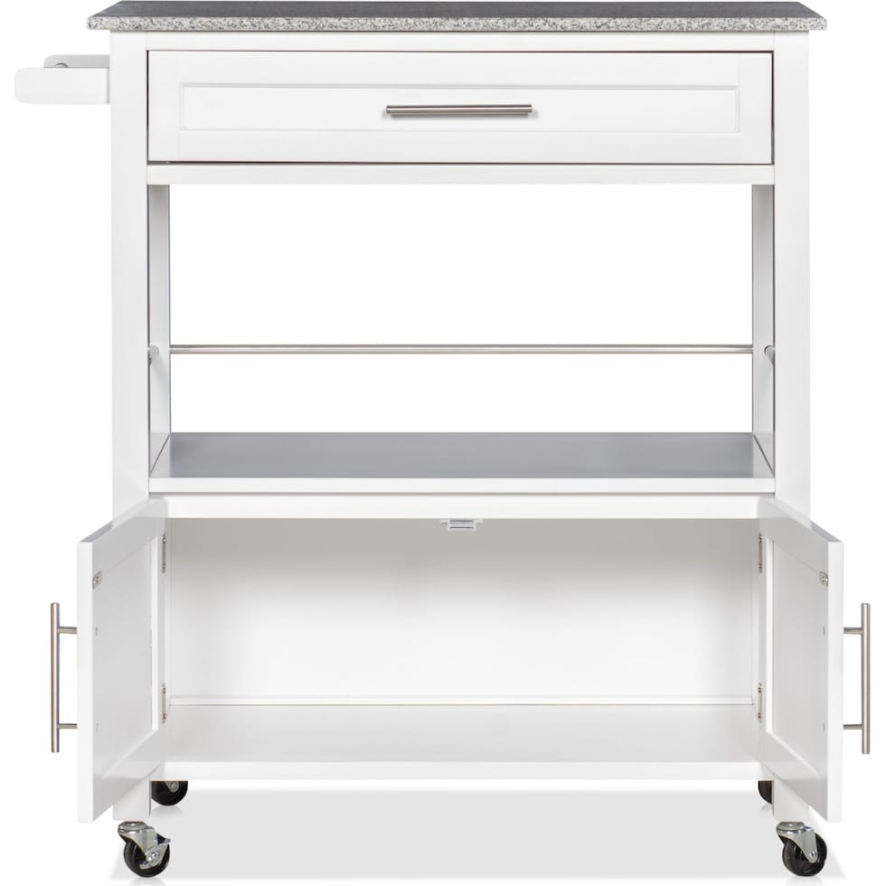 swanson white kitchen cart   