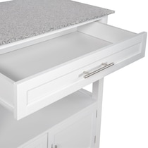 swanson white kitchen cart   