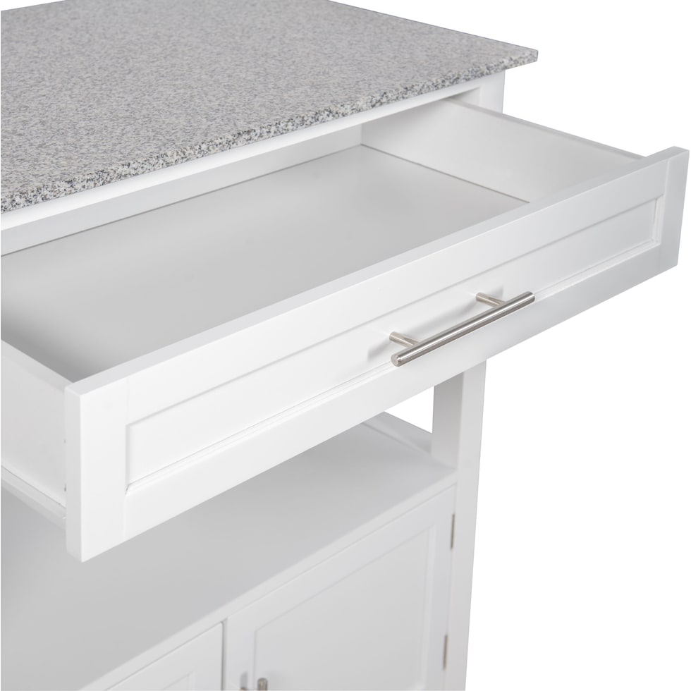 swanson white kitchen cart   