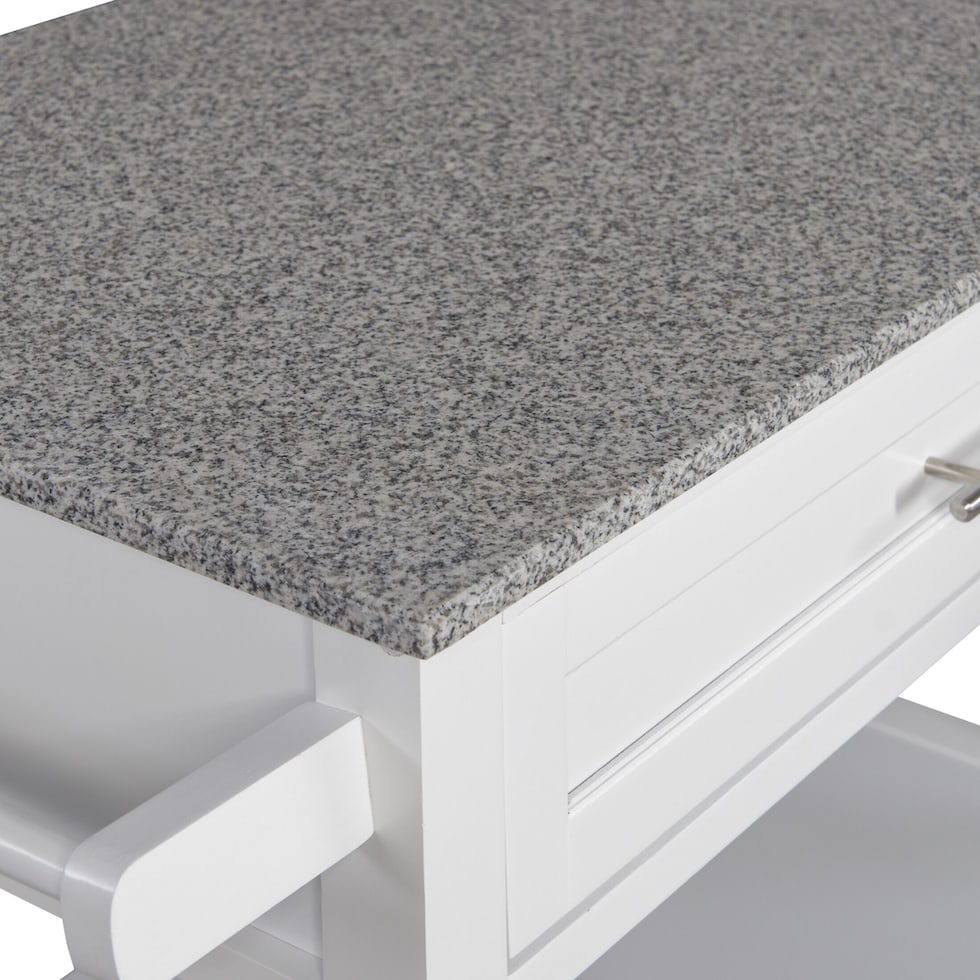 swanson white kitchen cart   