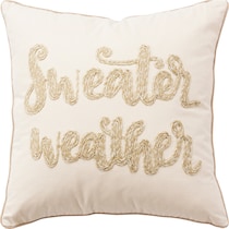 sweater weather neutral accent pillow   