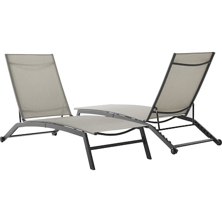 Swell Outdoor Set of 2 Chaise Lounges