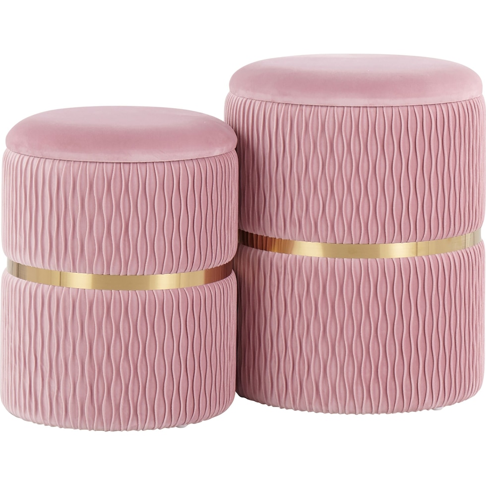 swift gold pink ottoman   