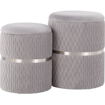 swift silver ottoman   