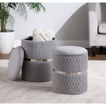 swift silver ottoman   
