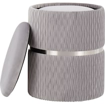 swift silver ottoman   