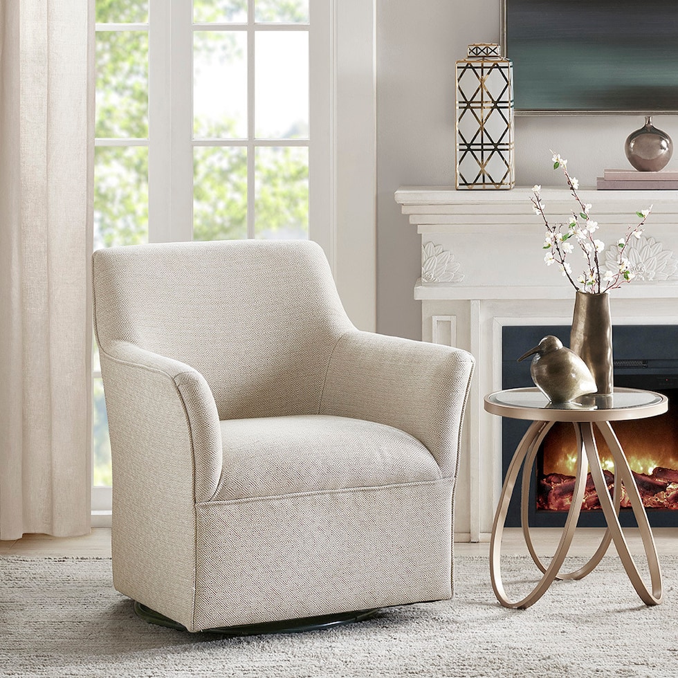 sycamore white accent chair   