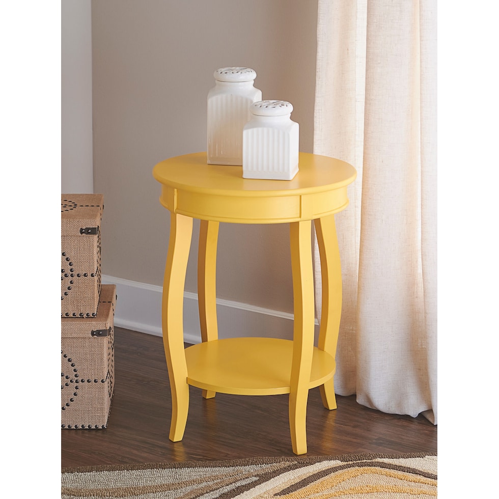 sydney yellow side table   