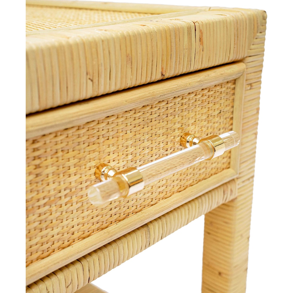 sylvie light brown nightstand   