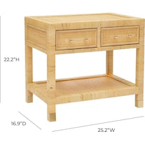 sylvie light brown nightstand   