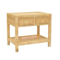 sylvie light brown nightstand   
