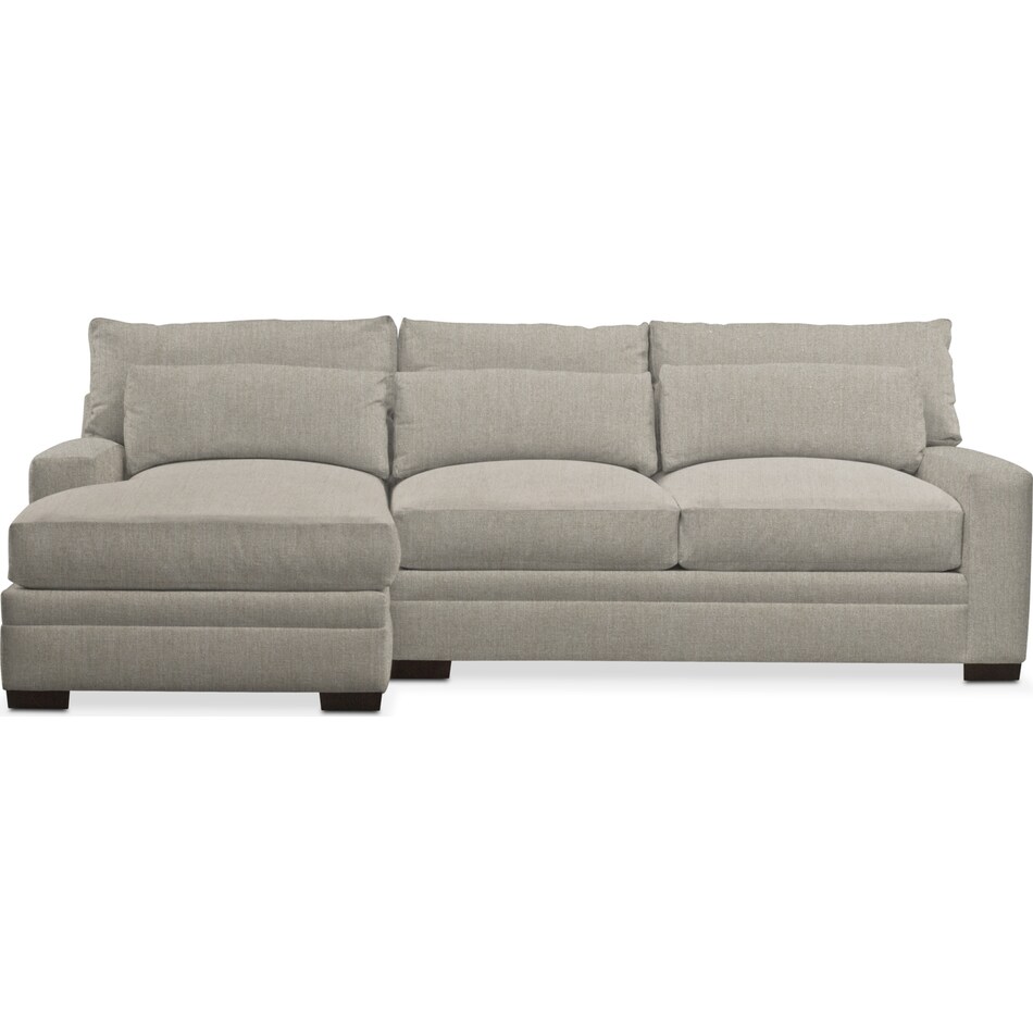 synergy oatmeal  pc sectional with left facing chaise   