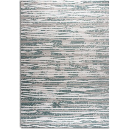 Tabby Stripe 5' X 8' Area Rug - Blue and Gray
