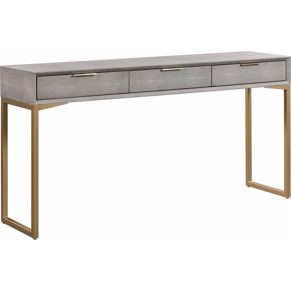 tachi gray console table   