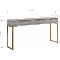 tachi gray console table   