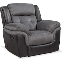 tacoma manual black glider recliner   